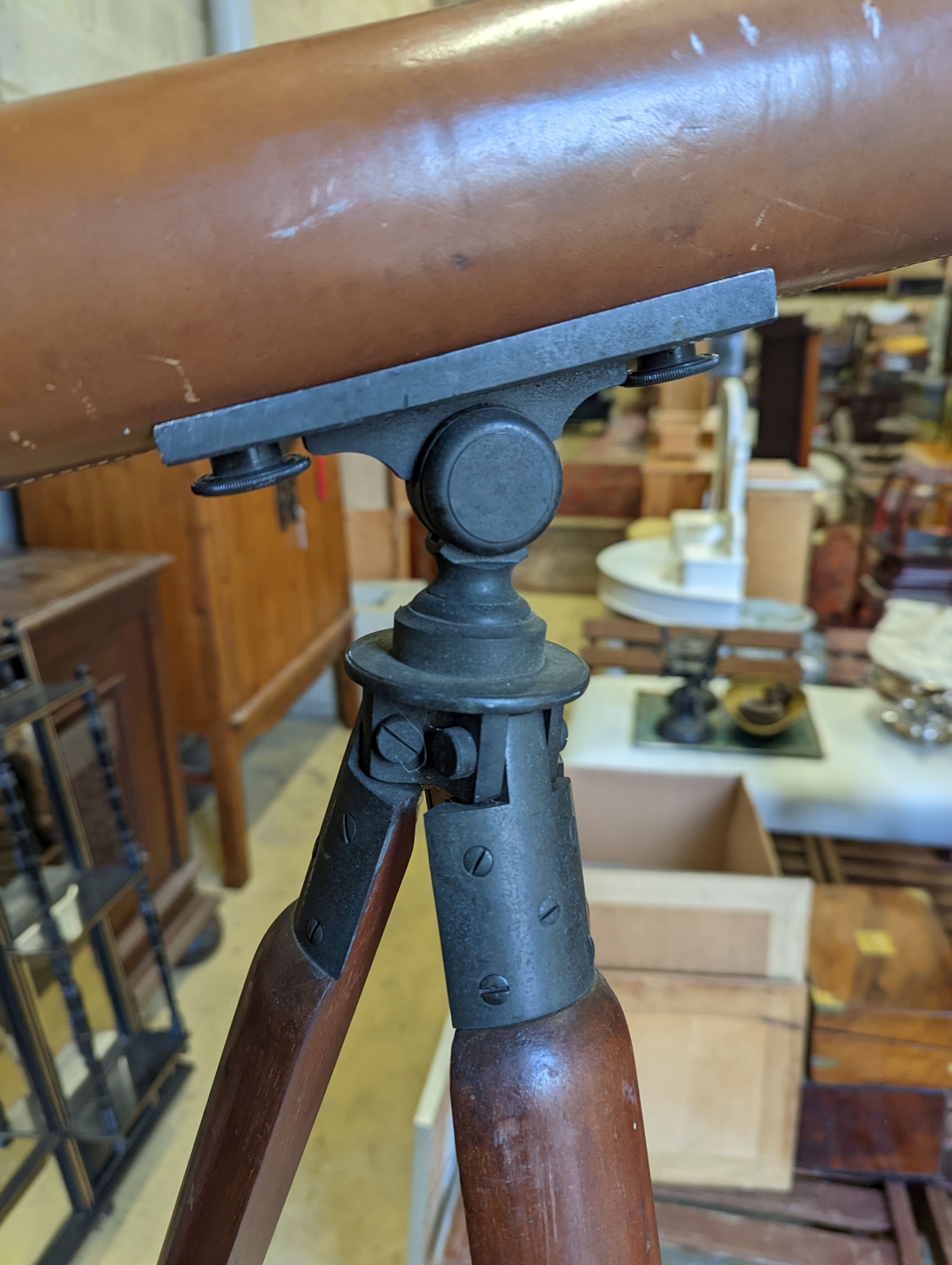 A Victorian telescope on a stand